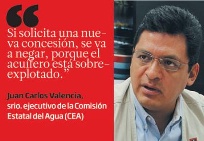 Le negará CEA agua a minera