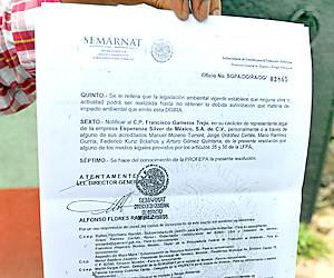 No a la mina: Semarnat