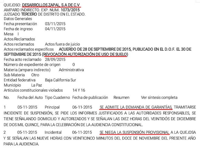 Minera Los Cardones intentó ampararse contra Ayuntamiento de La Paz, pero se le niega