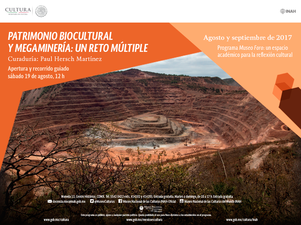 Invitación apertura de la exposición «Patrimonio Biocultural y Megaminerí: Un reto múltiple».