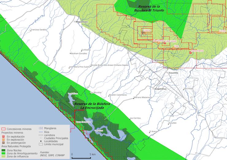 Comunidades se oponen a 21 proyectos mineros en la Sierra Madre de Chiapas