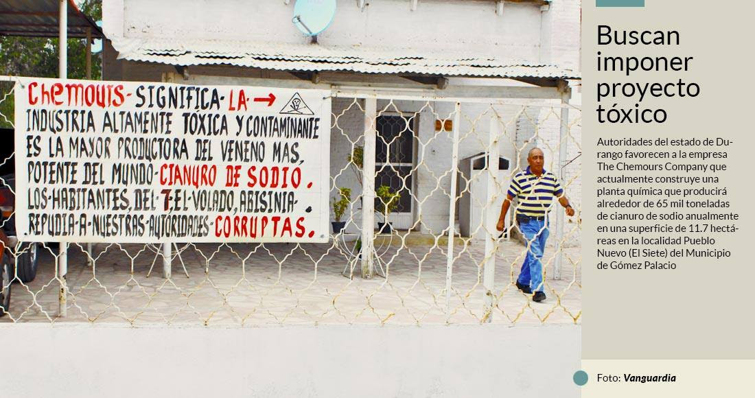 El Gobernador de Durango finge, análisis prueba que la planta de cianuro es un grave riesgo: Rema