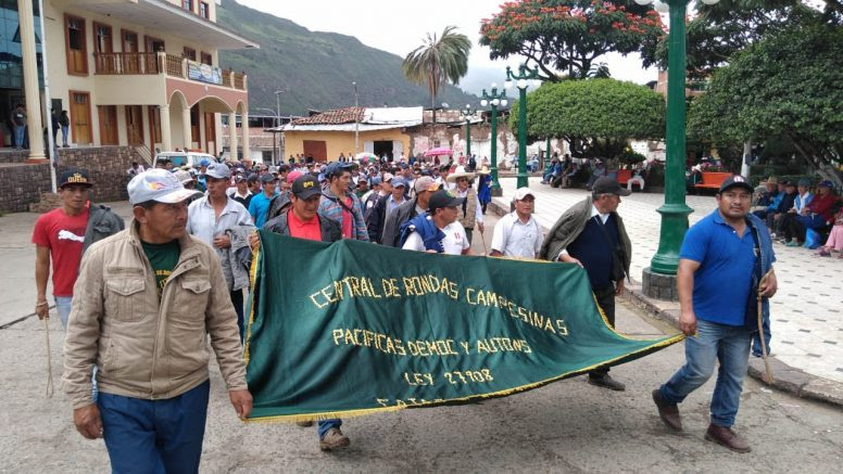 Campesinos marchan contra la minera en Huancabamba