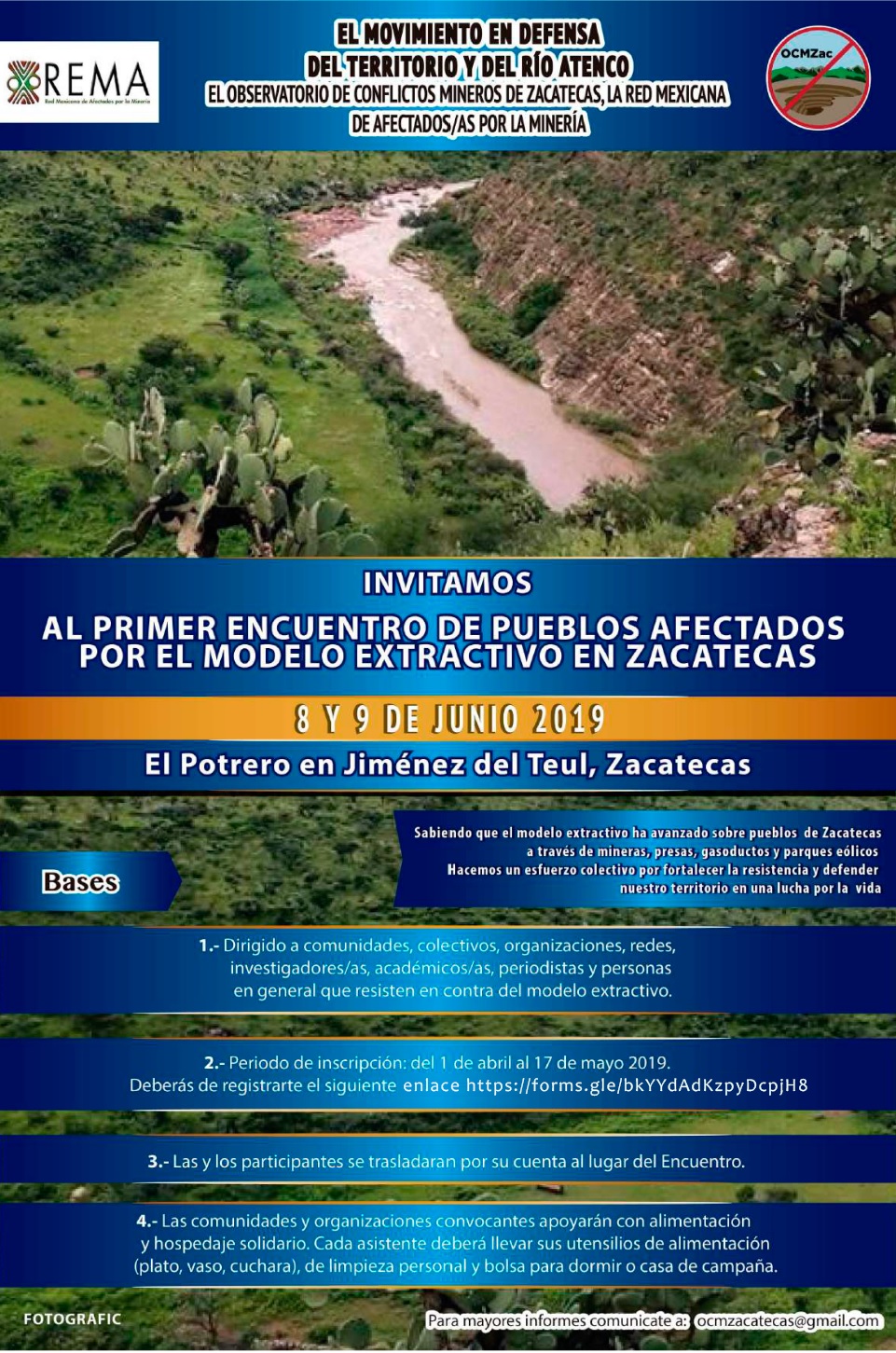 PRIMER ENCUENTRO DE PUEBLOS AFECTADOS POR EL MODELO EXTRACTIVO EN ZACATECAS