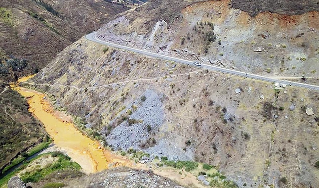 Contaminación minera está matando al río Moche