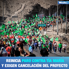 Policía ataca a manifestantes que están en huelga contra proyecto de Grupo México, en Perú