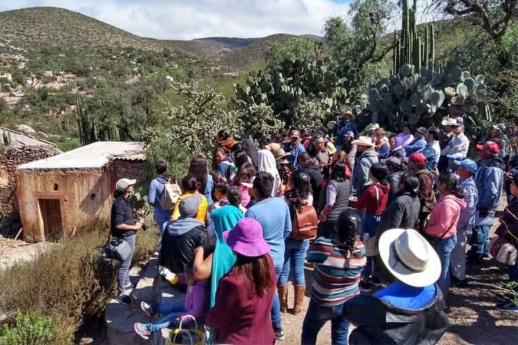 Comunidades afectadas por el Proyecto Minero en Dolores Hidalgo visitan Cerro de San Pedro en San Luis Potosí