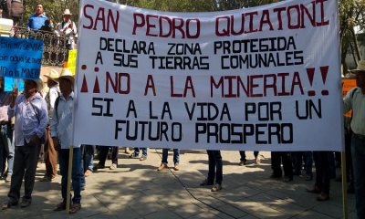 San Pedro Quiatoni marcha contra minera estadounidense Don David Gold (Video)