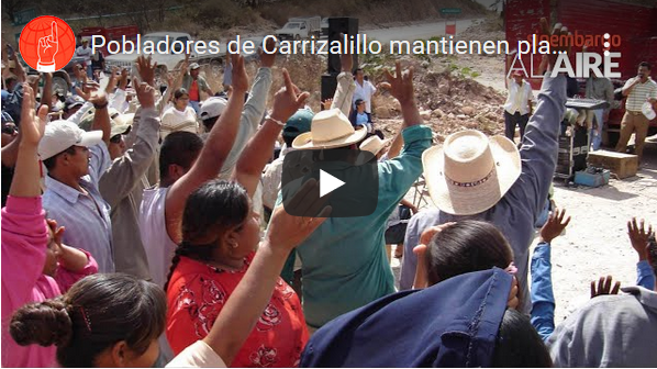Pobladores de Carrizalillo mantienen plantón después de un mes afuera de minera canadiense
