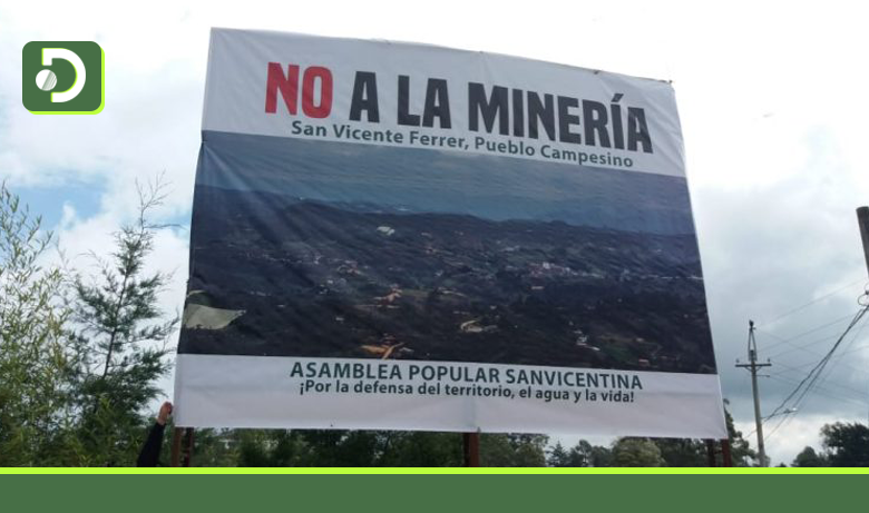 Movilización social en San Vicente Ferrer contra la minería