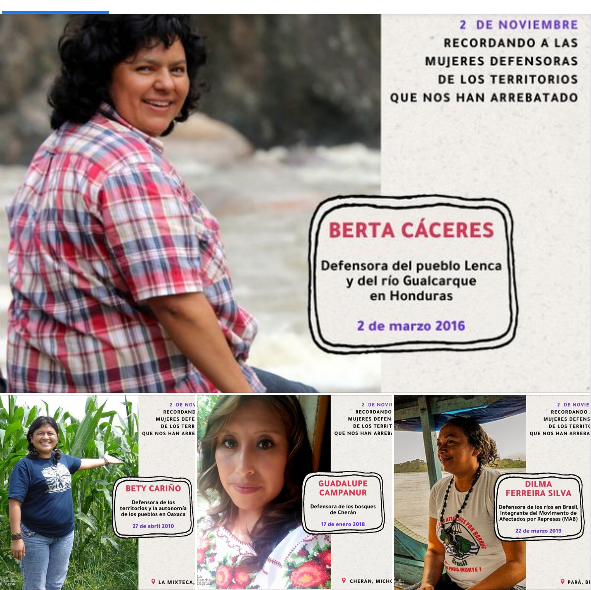Recordamos a las mujeres defensoras de los territorios latinoamericanos