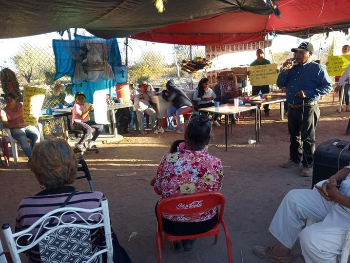 Campamento de resistencia a la  fábrica de cianuro Chemours en La Laguna