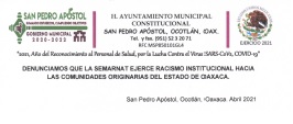 Comunicado de San Pedro Apóstol Ocotlán