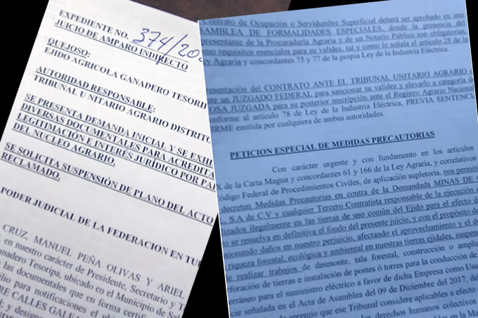 Juez Federal admite Amparo a Ejido y ordena suspensión de trabajos a Empresa Minera Canadiense de Mulatos, Sonora.