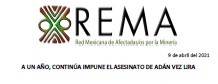 COMUNICADO «A UN AÑO, CONTINÚA IMPUNE EL ASESINATO DE ADÁN VEZ LIRA «