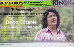 Recordando a nuestra hermana y compañera Berta Cáceres