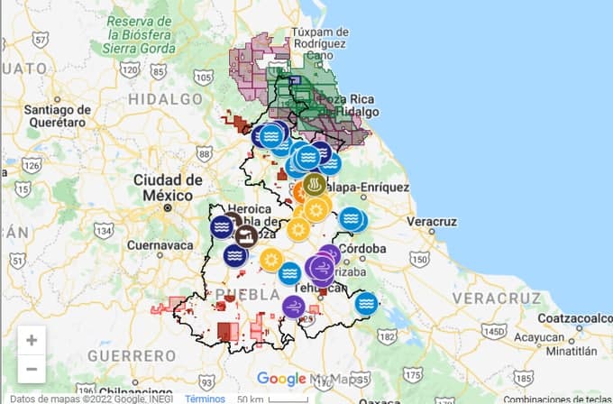 Mapeo de los megaproyectos, conflictos y luchas en Puebla