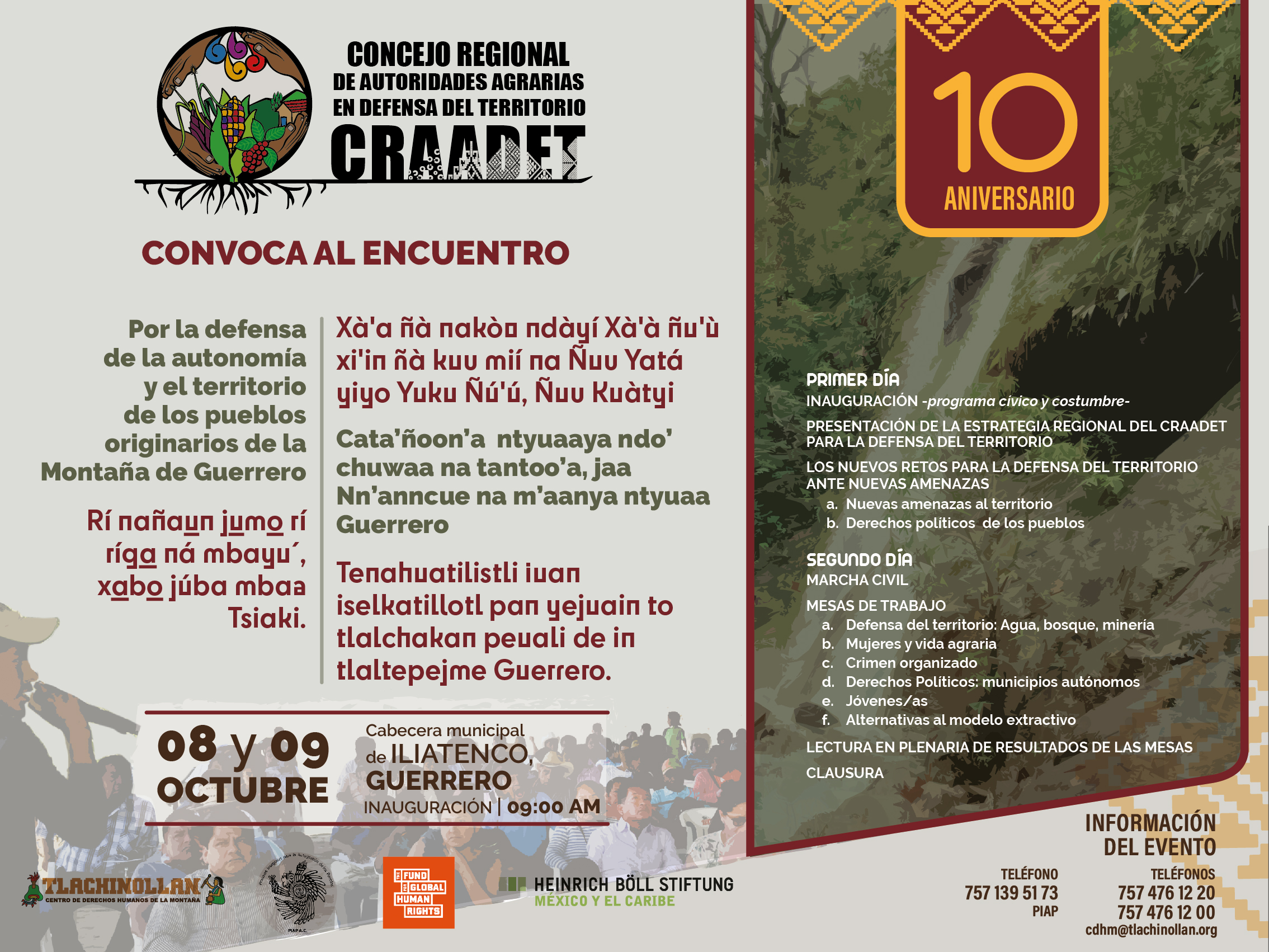 Encuentro Por la defensa de la autonomía y el territorio de los pueblos originarios de la Montaña de Guerrero