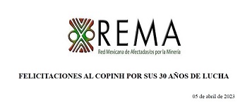 FELICITACIONES AL COPINH POR SUS 30 AÑOS DE LUCHA
