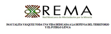 Comunicado REMA“Pascualita Vásquez toda una vida dedicada a la defensa del territorio y el pueblo Lenca»