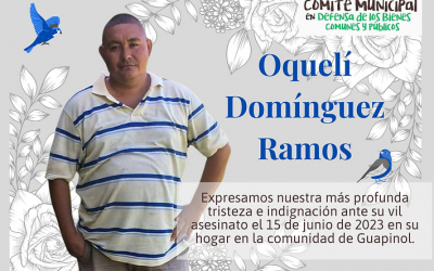 Asesinan a Oqueli Domínguez en Guapinol