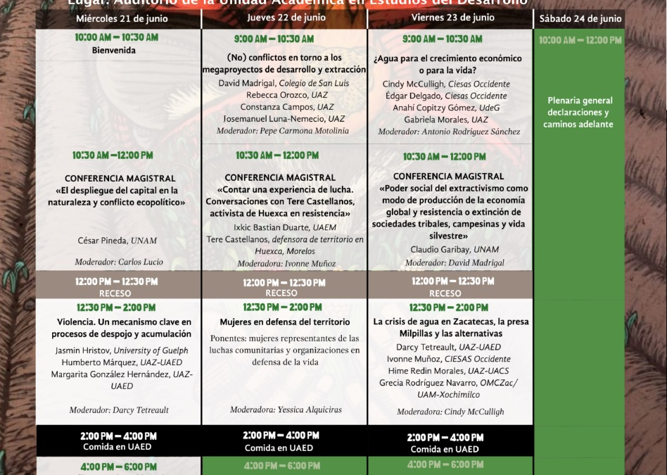 CONGRESO-ENCUENTRO «EXTRACTIVISMOS, CONTAMINACIÓN Y ALTERNATIVAS»